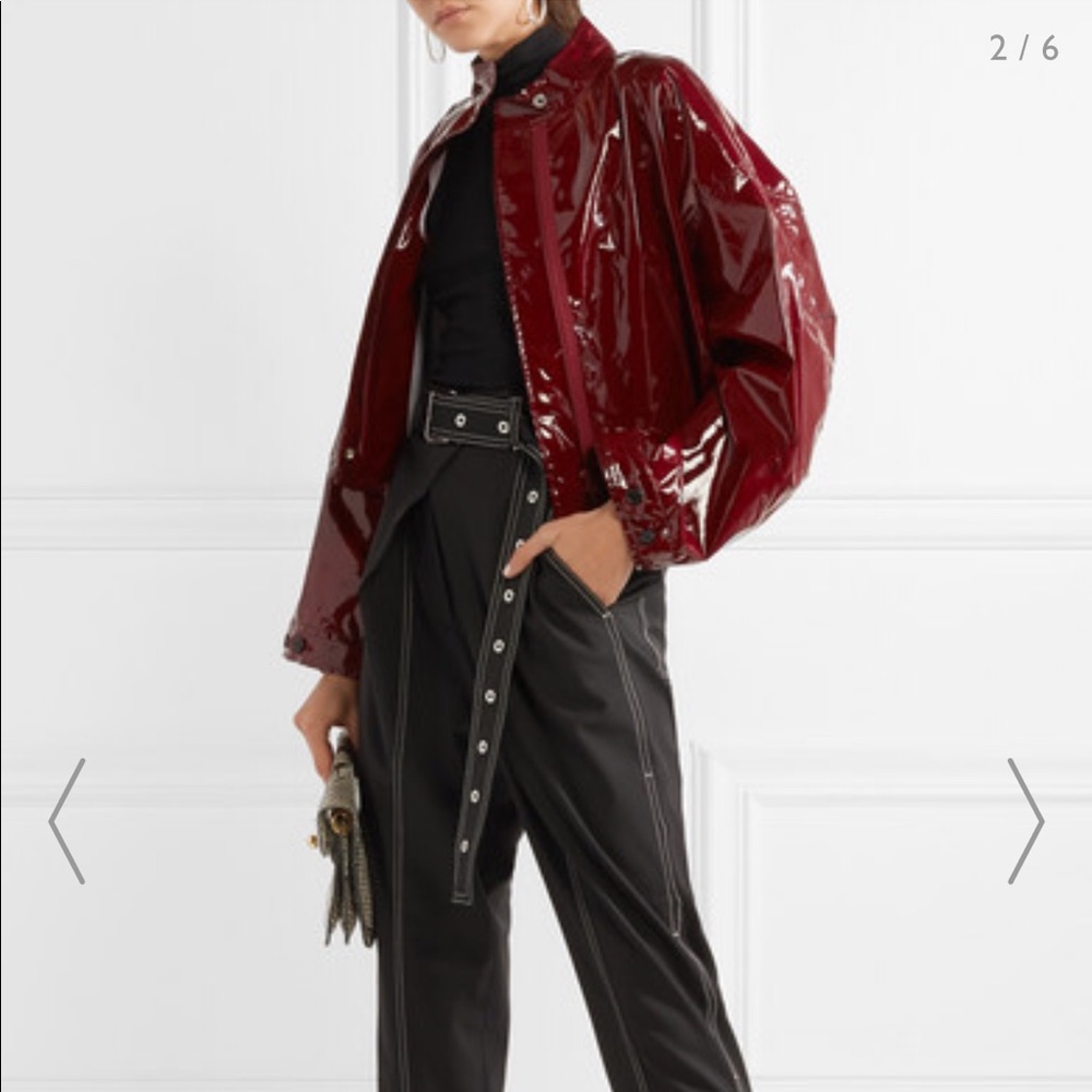 3.1 Phillip Lim Cropped Vinyl Jacket - Picture 1 of 8